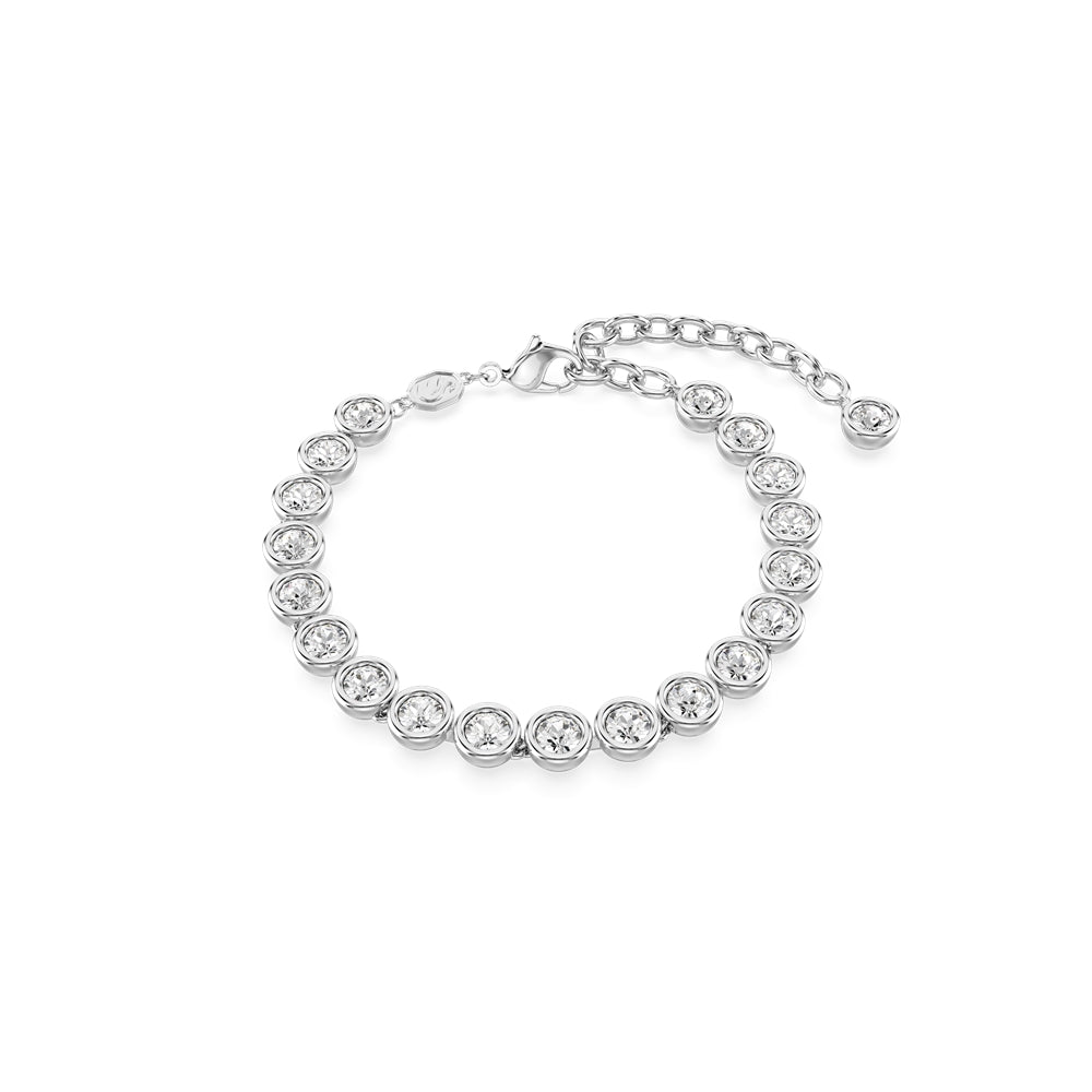 Swarovski Imber Round Cut Rhodium-Plated Tennis Bracelet