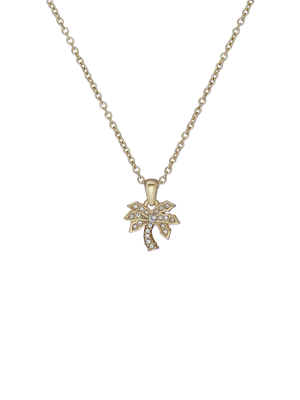 Ted Baker Palmele Gold Crystal Palm Tree Necklace