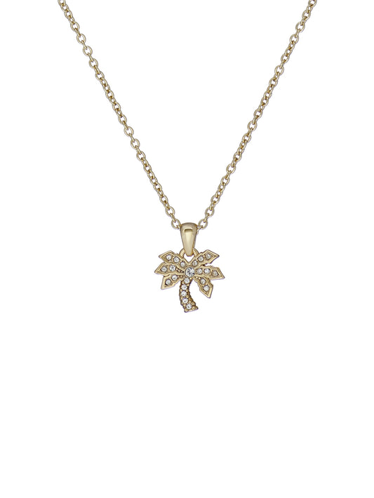 Ted Baker Palmele Gold Crystal Palm Tree Necklace