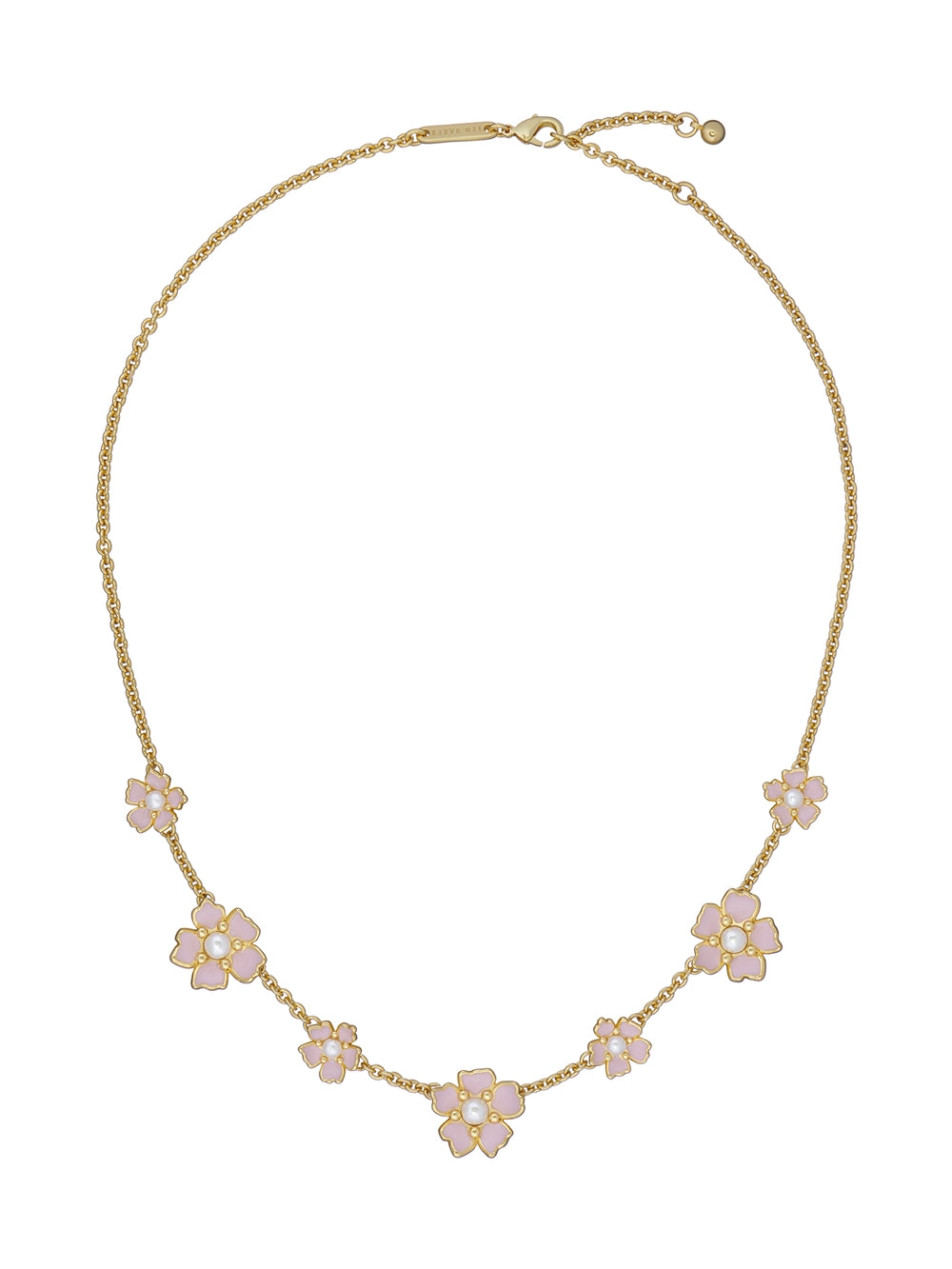 Ted Baker Petia Gold Pink and Pearl Flower Neckalce