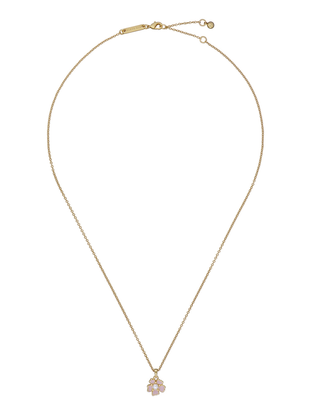 Ted Baker Petiies Gold Pink and Pearl Flower Neckalce