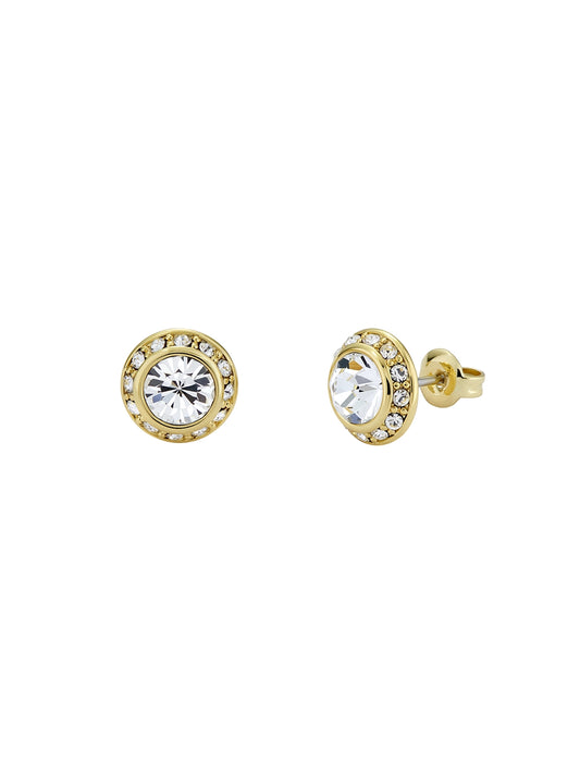 Ted Baker Soletia Gold Solitaire Sparkle Halo Stud Earrings