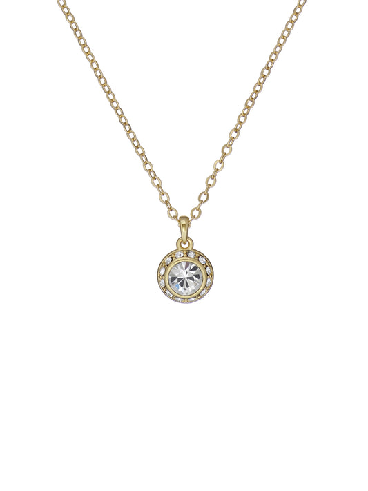 Ted Baker Soltell Gold Solitaire Sparkle Halo Necklace
