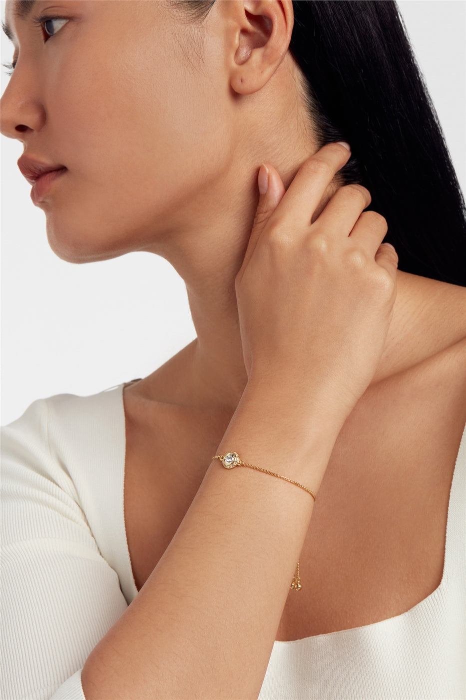 Ted Baker Soleta Gold Solitaire Sparkle Halo Bracelet