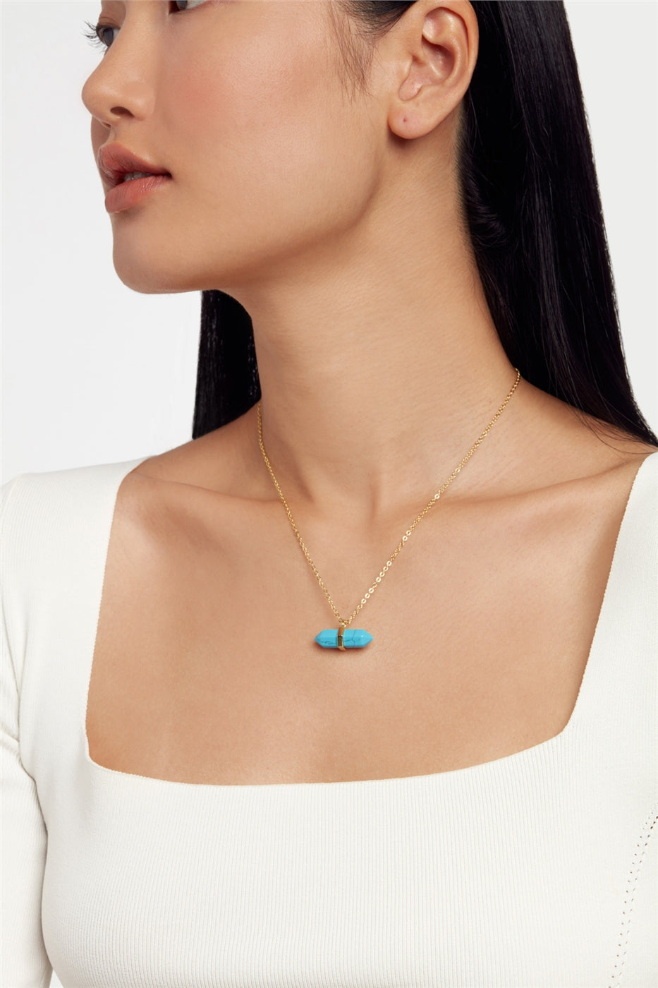 Ted Baker Paries Gold Turquoise Paradise Rock Necklace
