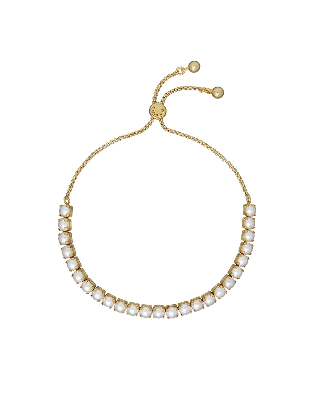 Ted Baker Perrmel Gold Icon Pearl Tennis Slide Bracelet
