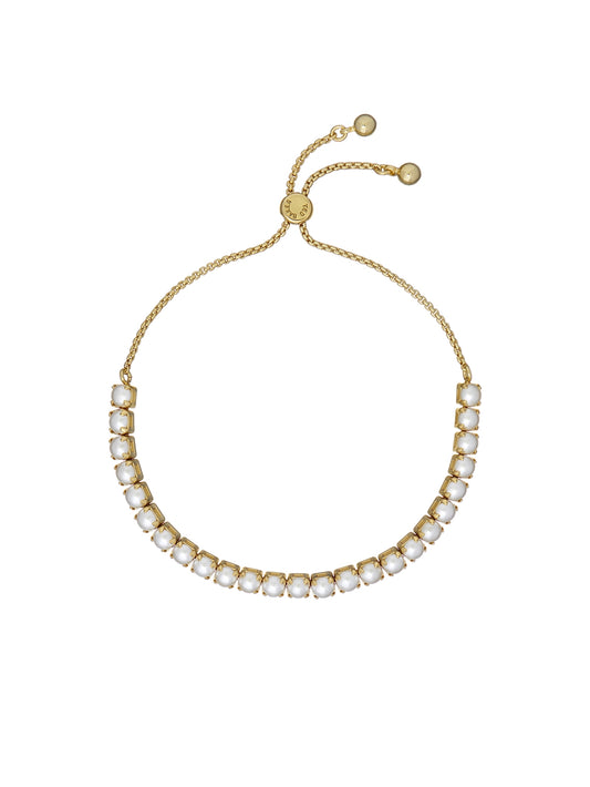 Ted Baker Perrmel Gold Icon Pearl Tennis Slide Bracelet