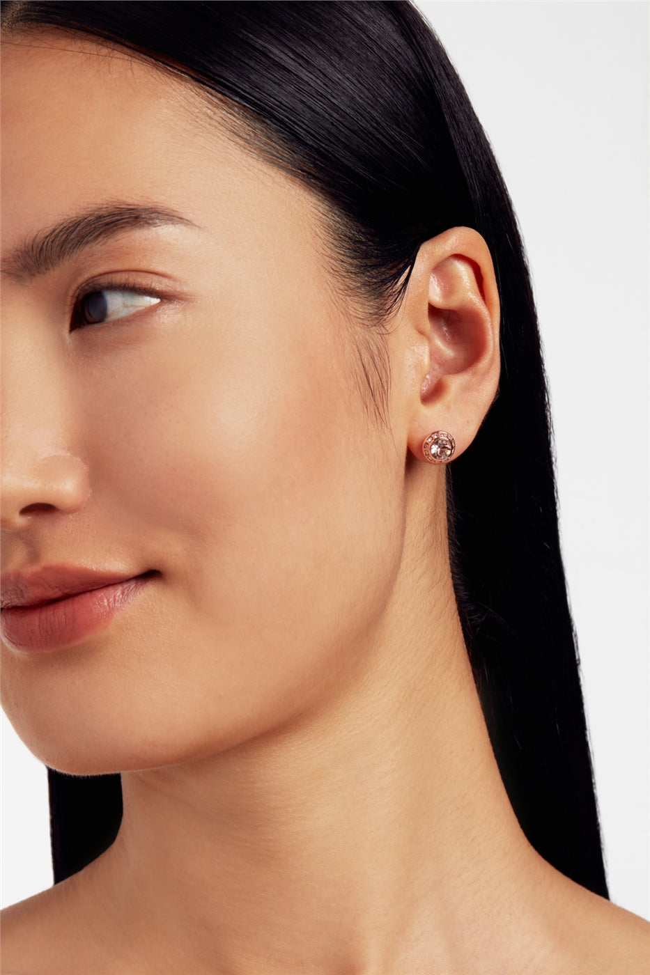 Ted Baker Soletia Rose-Gold Solitaire Sparkle Halo Stud Earrings