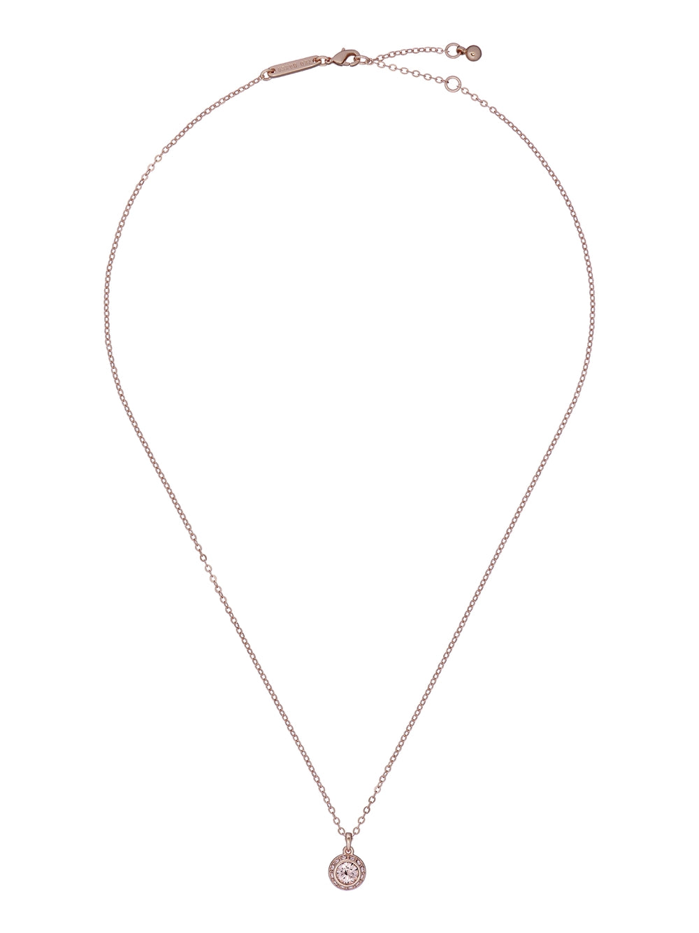 Ted Baker Soltell Rose-Gold Solitaire Sparkle Halo Necklace