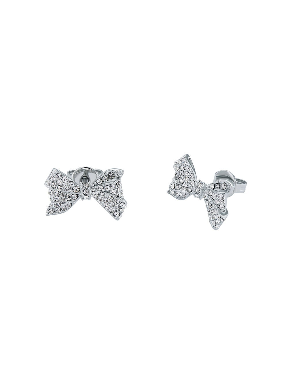 Ted Baker Barseta Silver Crystal Baker Bow Stud Earrings