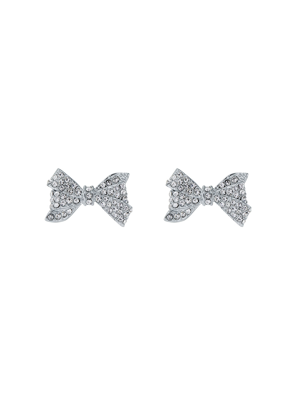 Ted Baker Barseta Silver Crystal Baker Bow Stud Earrings