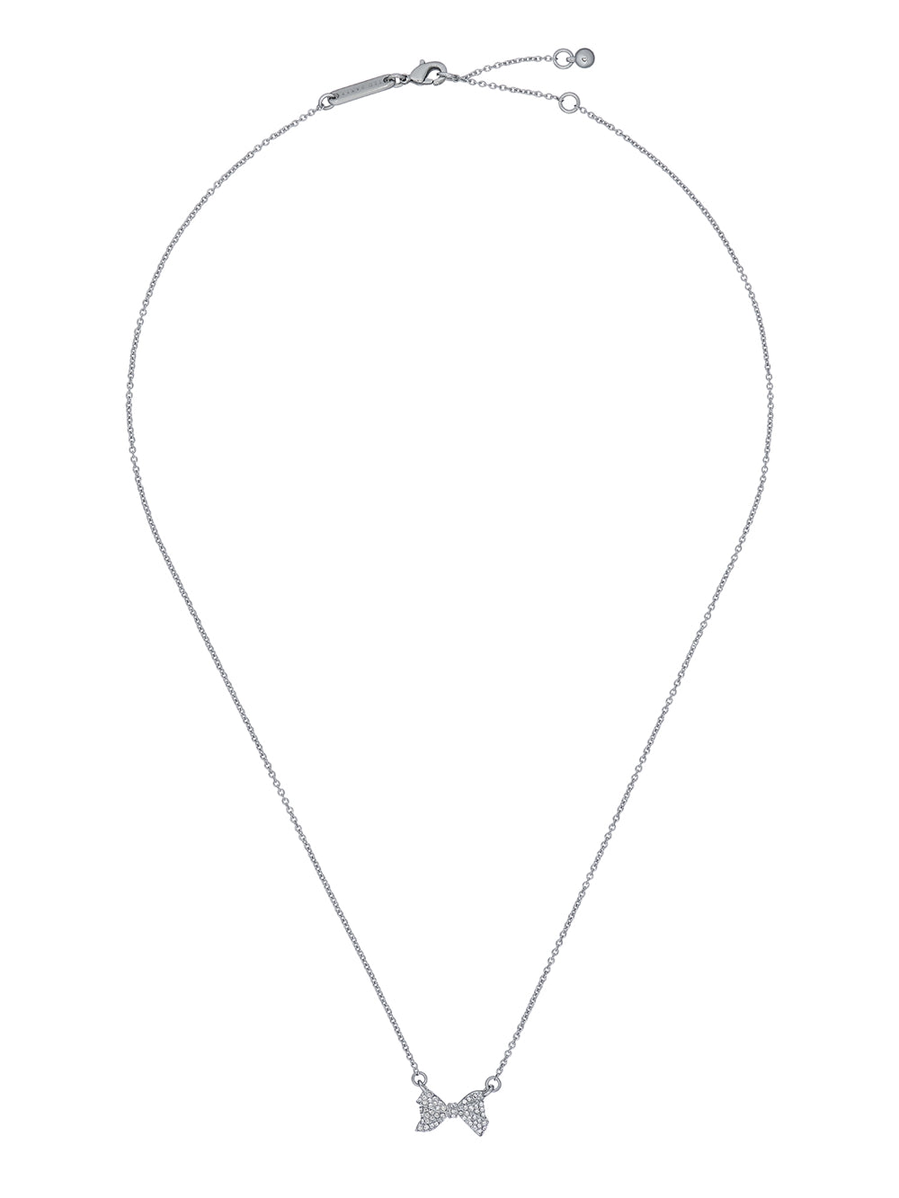 Ted Baker Barsie Silver Crystal Baker Bow Necklace