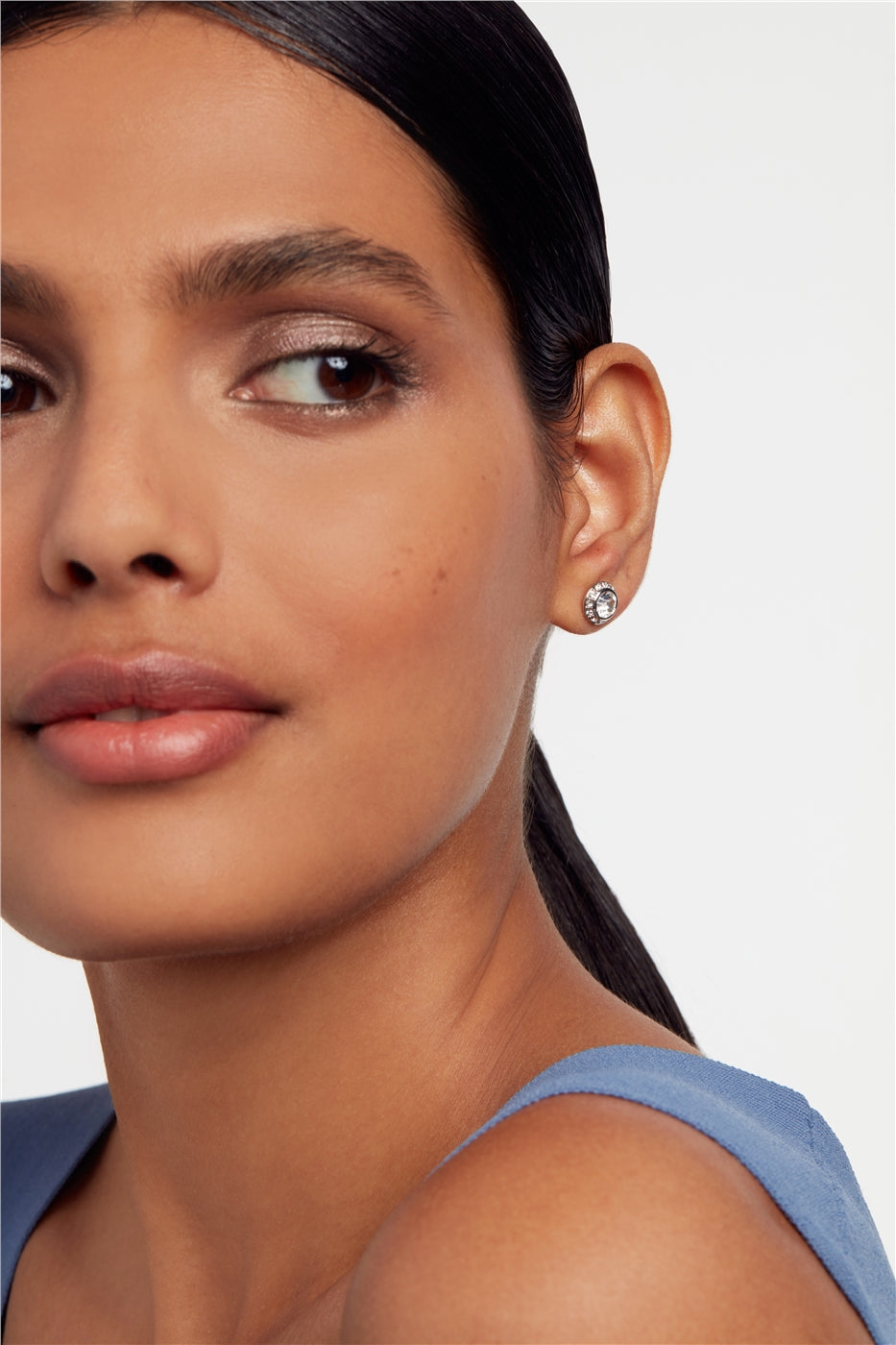 Ted Baker Soletia Silver Solitaire Sparkle Halo Stud Earrings
