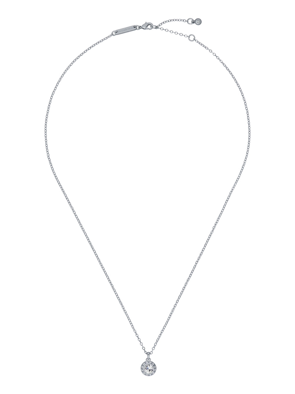 Ted Baker Soltell Silver Solitaire Sparkle Halo Necklace