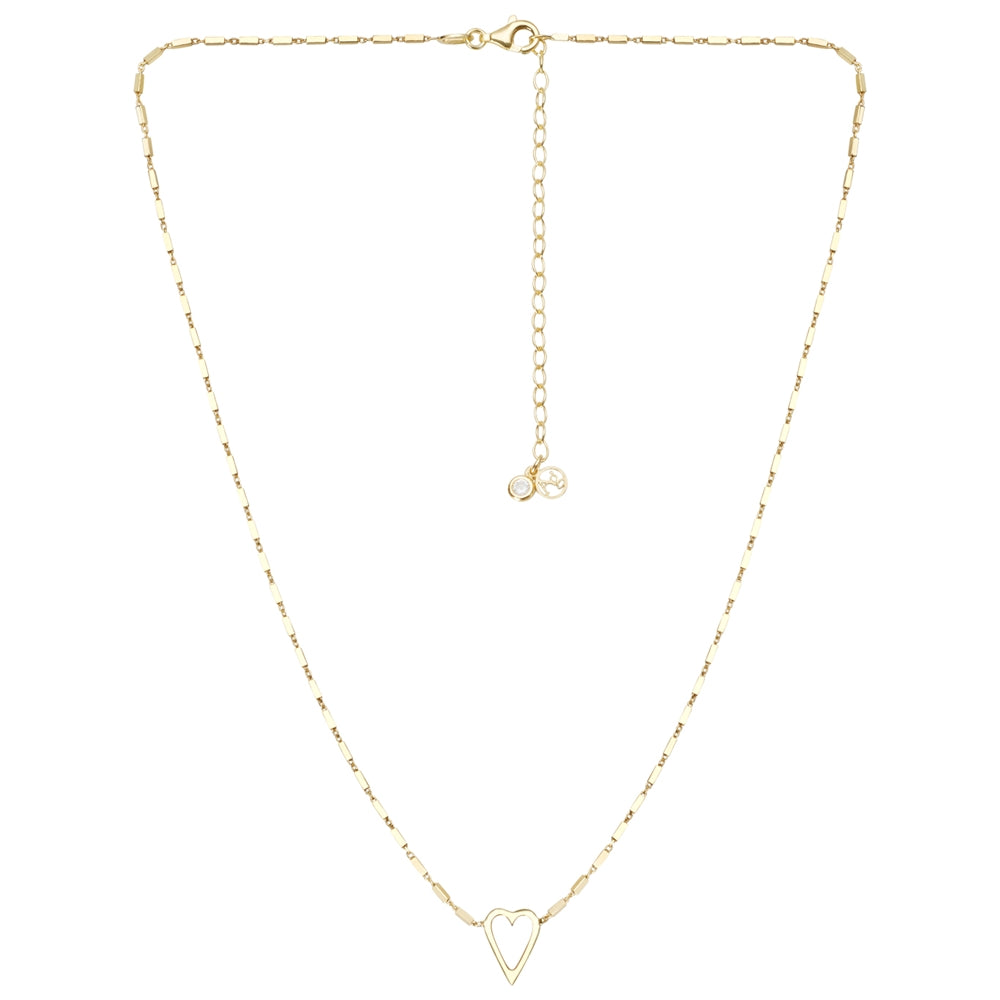 Argento Gold Heart Detail Chain Necklace