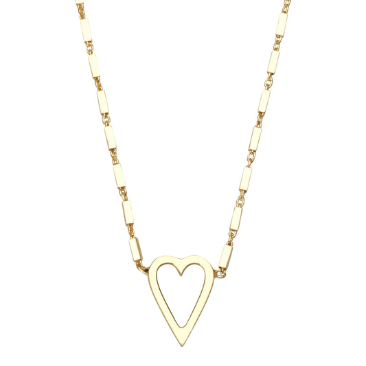 Argento Gold Heart Detail Chain Necklace