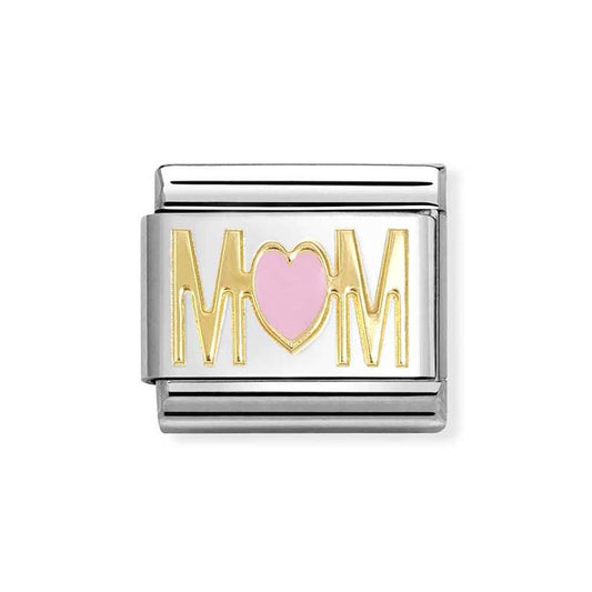 Nomination Pink Heart Mum Charm