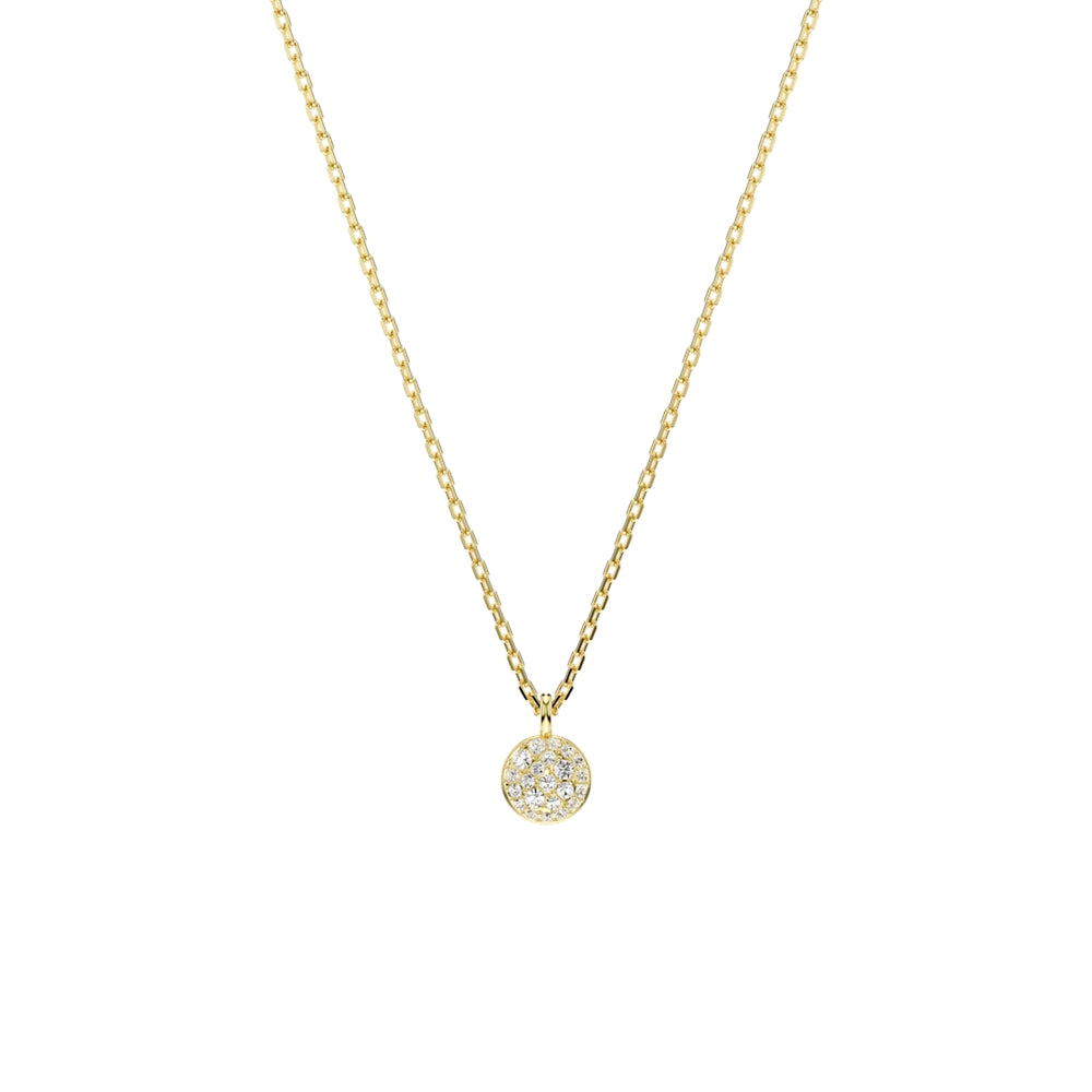 Swarovski Meteora Gold White Pavé Layered Pendant Necklace