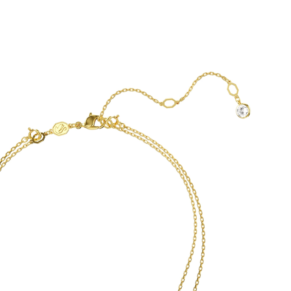 Swarovski Meteora Gold White Pavé Layered Pendant Necklace