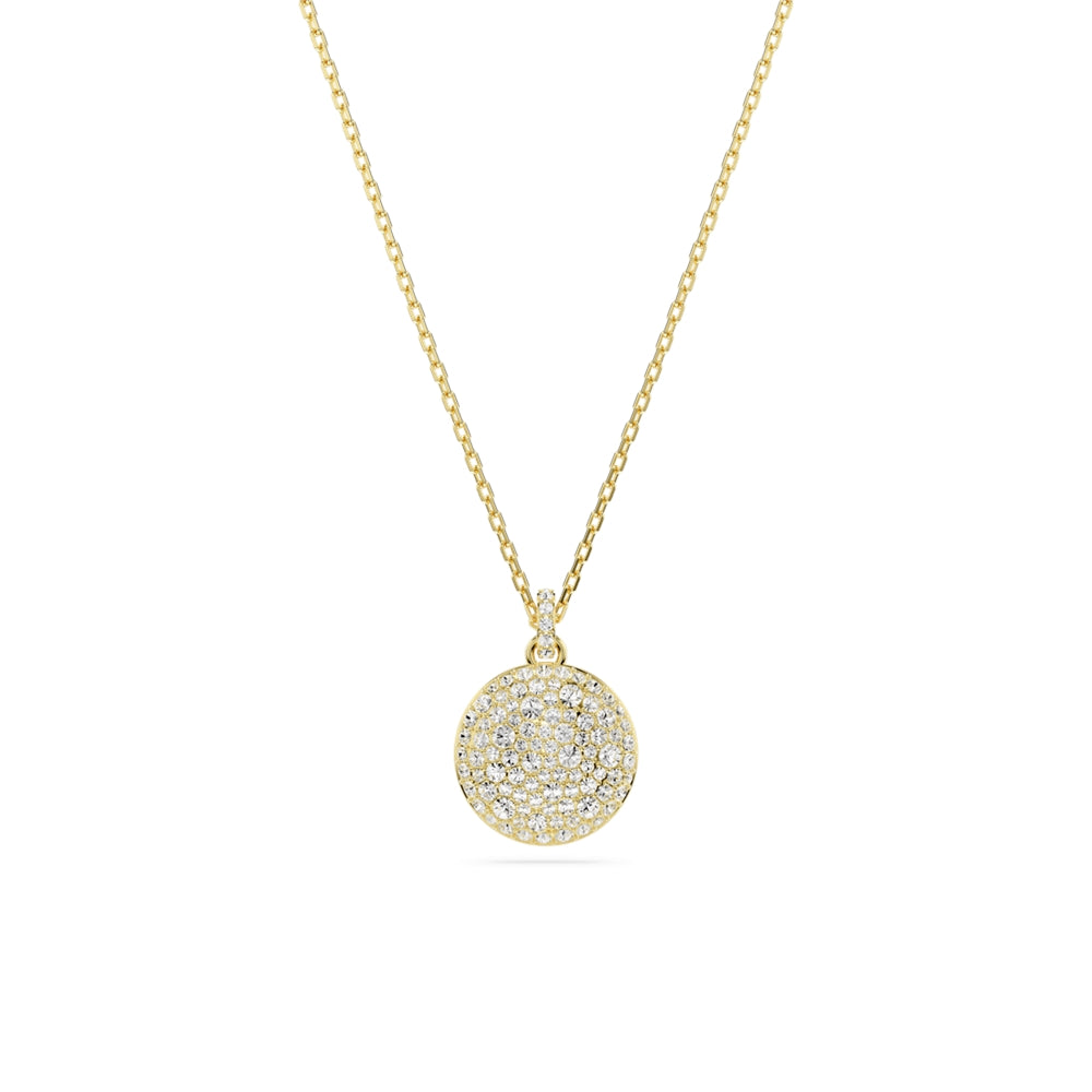 Swarovski Meteora Gold White Pavé Layered Pendant Necklace