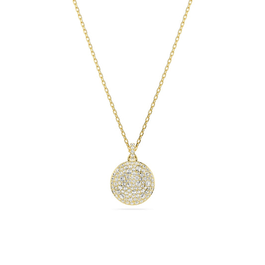 Swarovski Meteora Gold White Pavé Layered Pendant Necklace