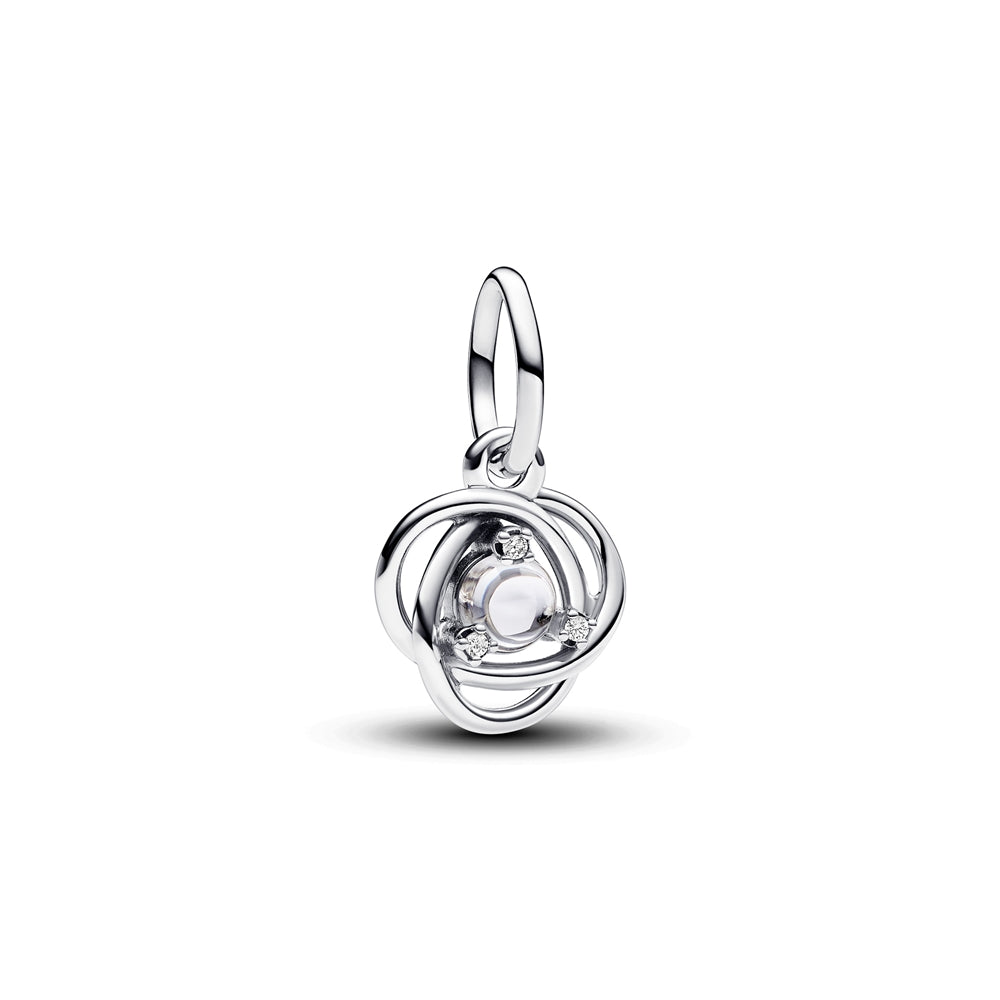Pandora April Birthstone Eternity Circle Dangle Charm