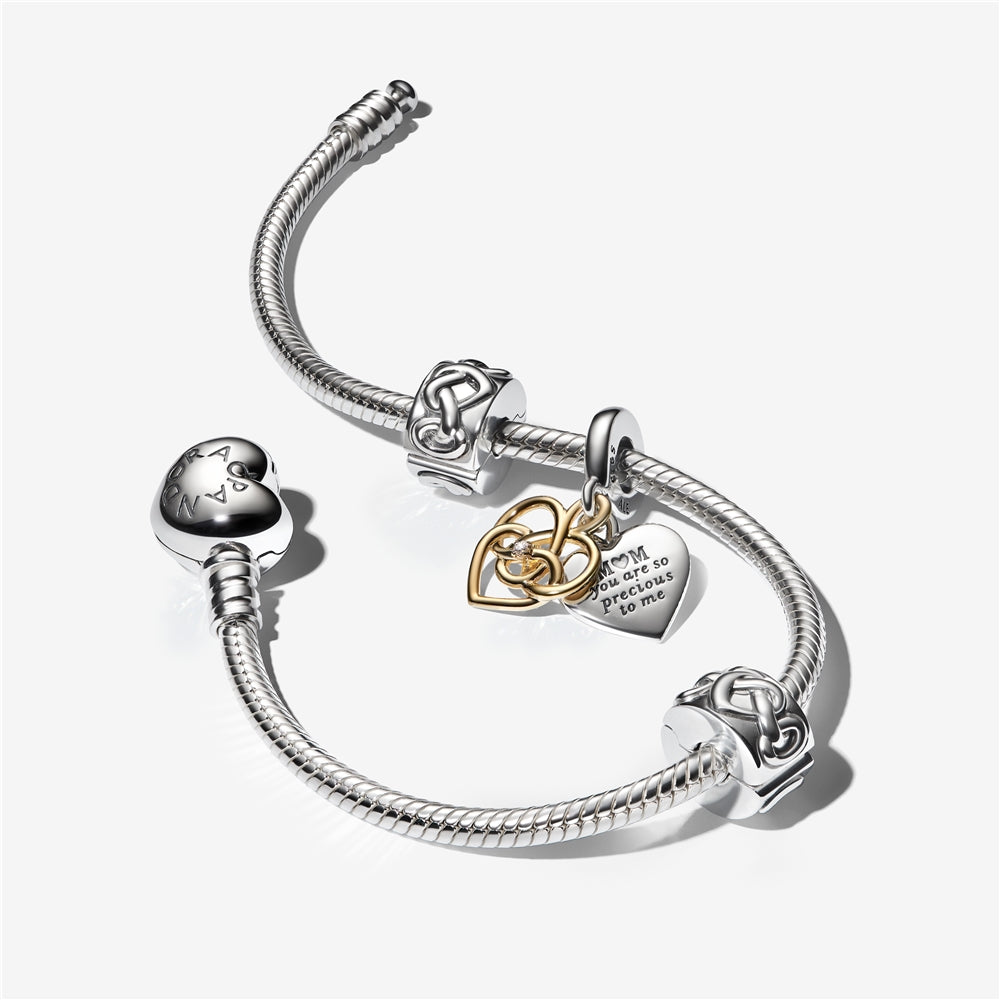 Pandora Lab-grown Diamond Engravable Mum Double Dangle Charm