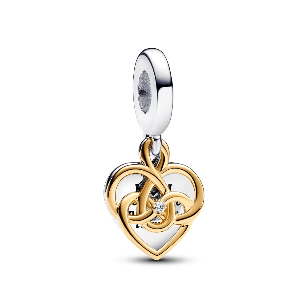 Pandora Lab-grown Diamond Engravable Mum Double Dangle Charm