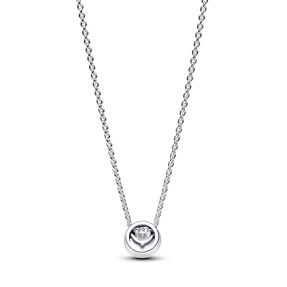 Pandora Sparkling Round Halo Pendant Collier Necklace