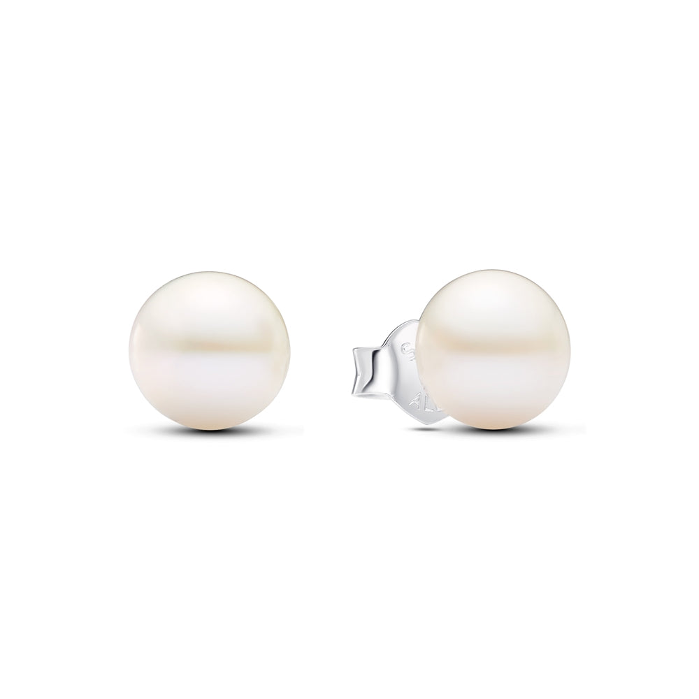 Pandora Treated Freshwater Cultured Pearl 7mm Stud Silver Earrings