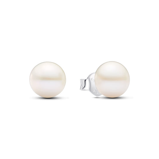 Pandora Treated Freshwater Cultured Pearl 7mm Stud Silver Earrings