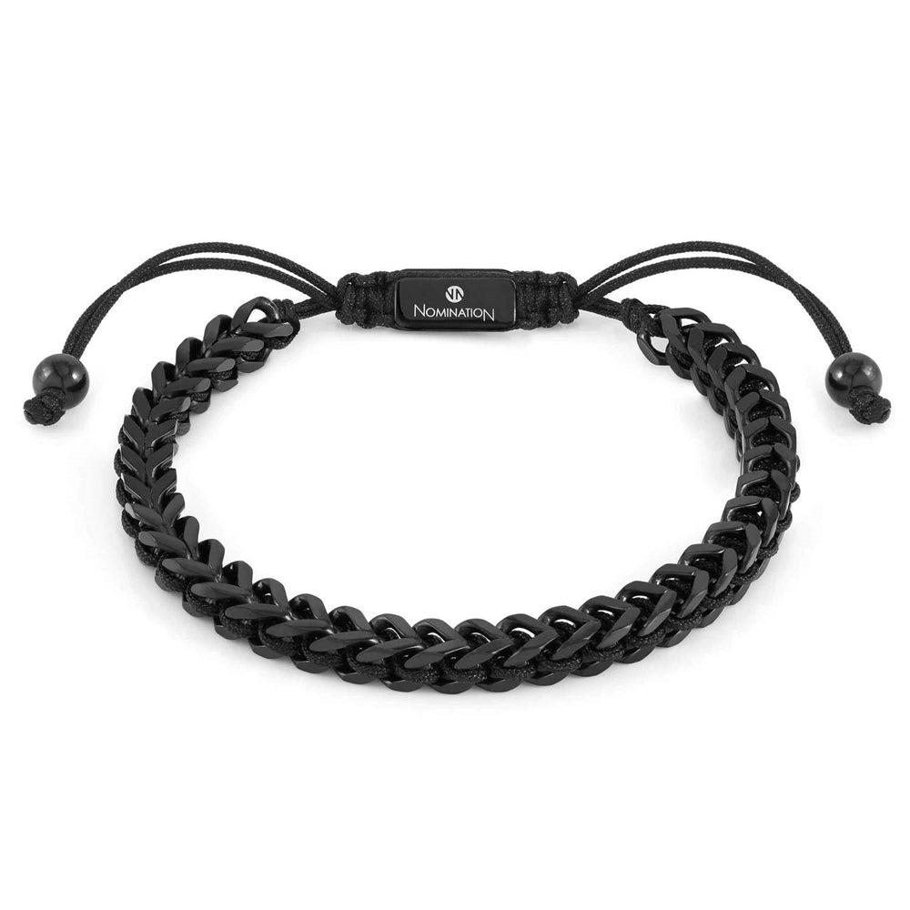 Nomination B-Yond Black Nautical Cord Bracelet
