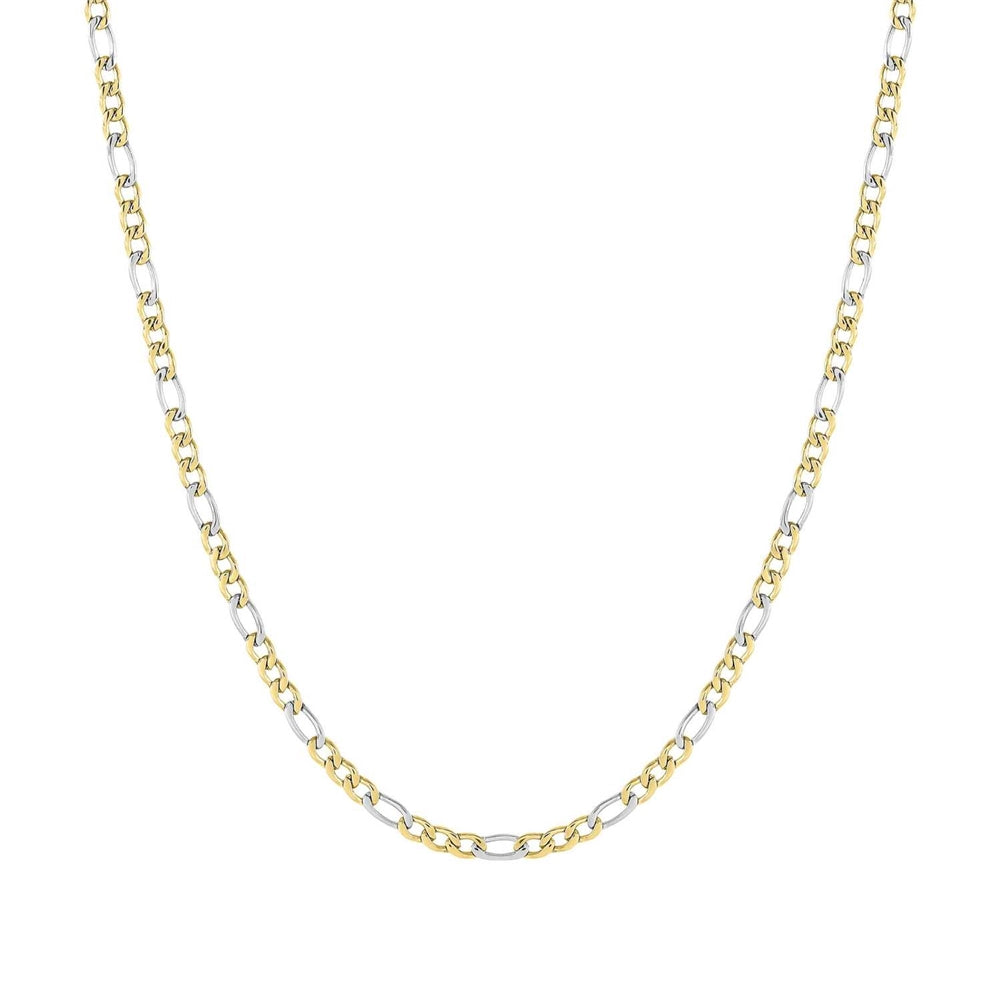 Nomination B-Yond Stainless Steel + Gold Fine Figaro Chain Necklace
