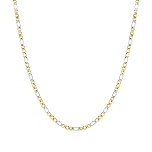 Nomination B-Yond Stainless Steel + Gold Fine Figaro Chain Necklace