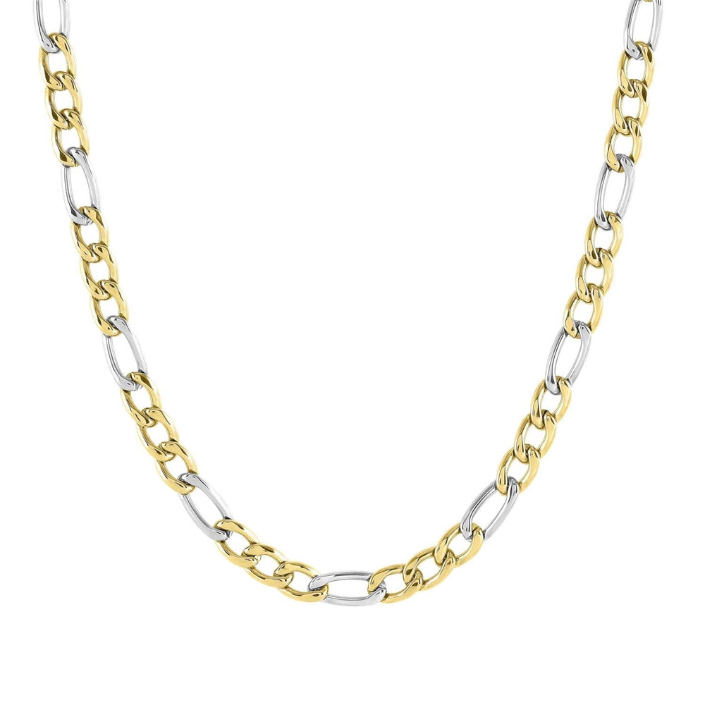 Nomination B-Yond Stainless Steel + Gold Figaro Chain Necklace