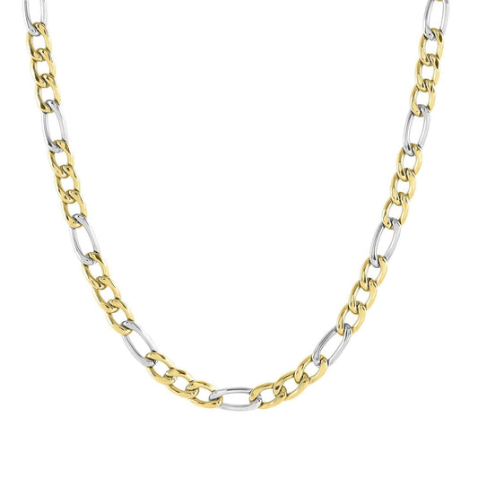 Nomination B-Yond Stainless Steel + Gold Figaro Chain Necklace