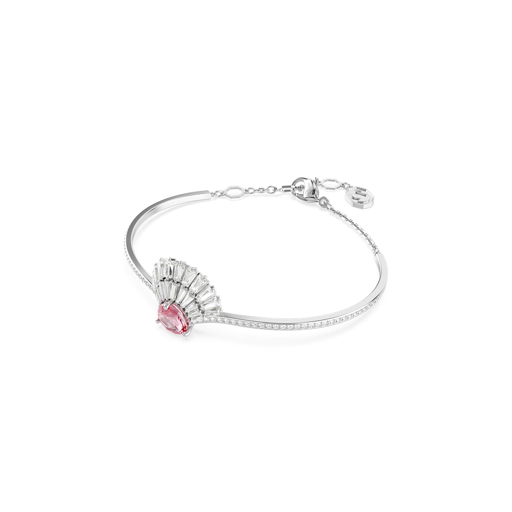 Swarovski Idyllia Rhodium Plated Pink Shell Pink Bangle