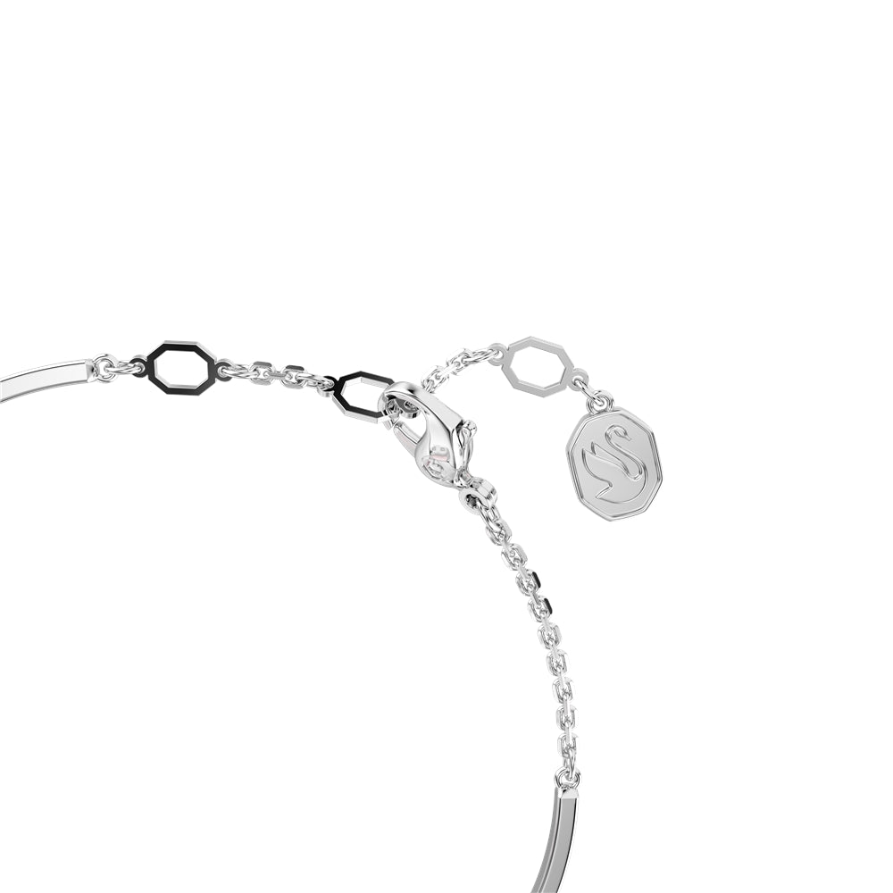 Swarovski Idyllia Rhodium Plated Pink Shell Pink Bangle