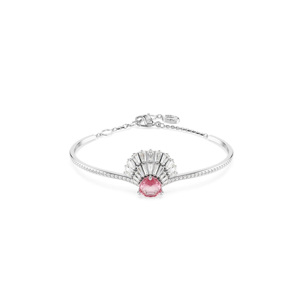 Swarovski Idyllia Rhodium Plated Pink Shell Pink Bangle