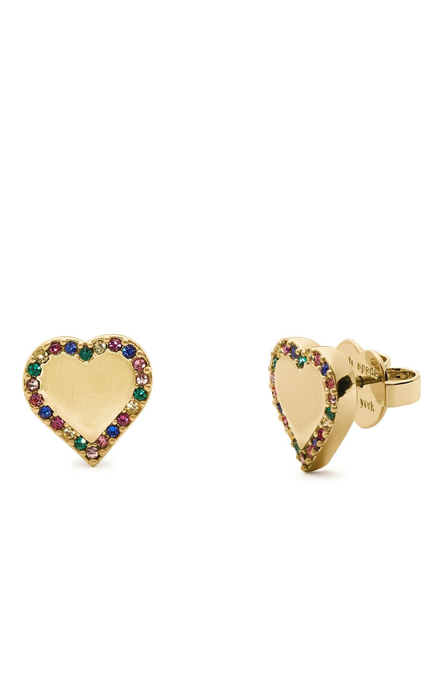 Kate Spade New York Gold Take Heart Crystal Stud Earrings