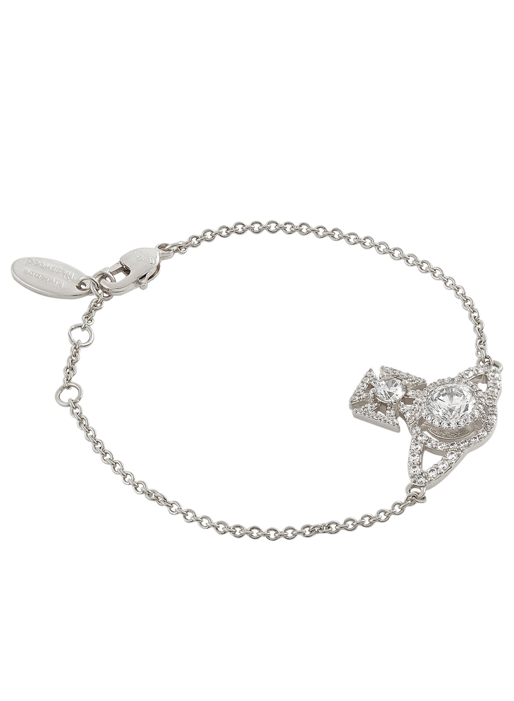 Vivienne Westwood Silver Crystal Norabelle Orb Bracelet