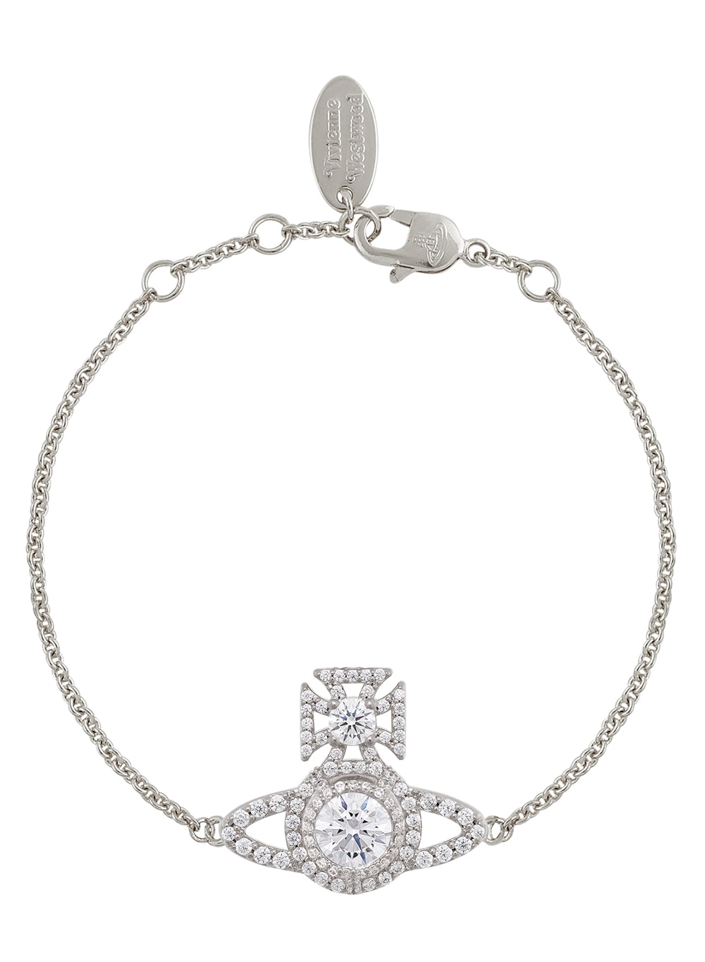 Vivienne Westwood Silver Crystal Norabelle Orb Bracelet
