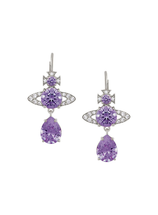 Vivienne Westwood Silver Lavender Ismene Drop Earrings