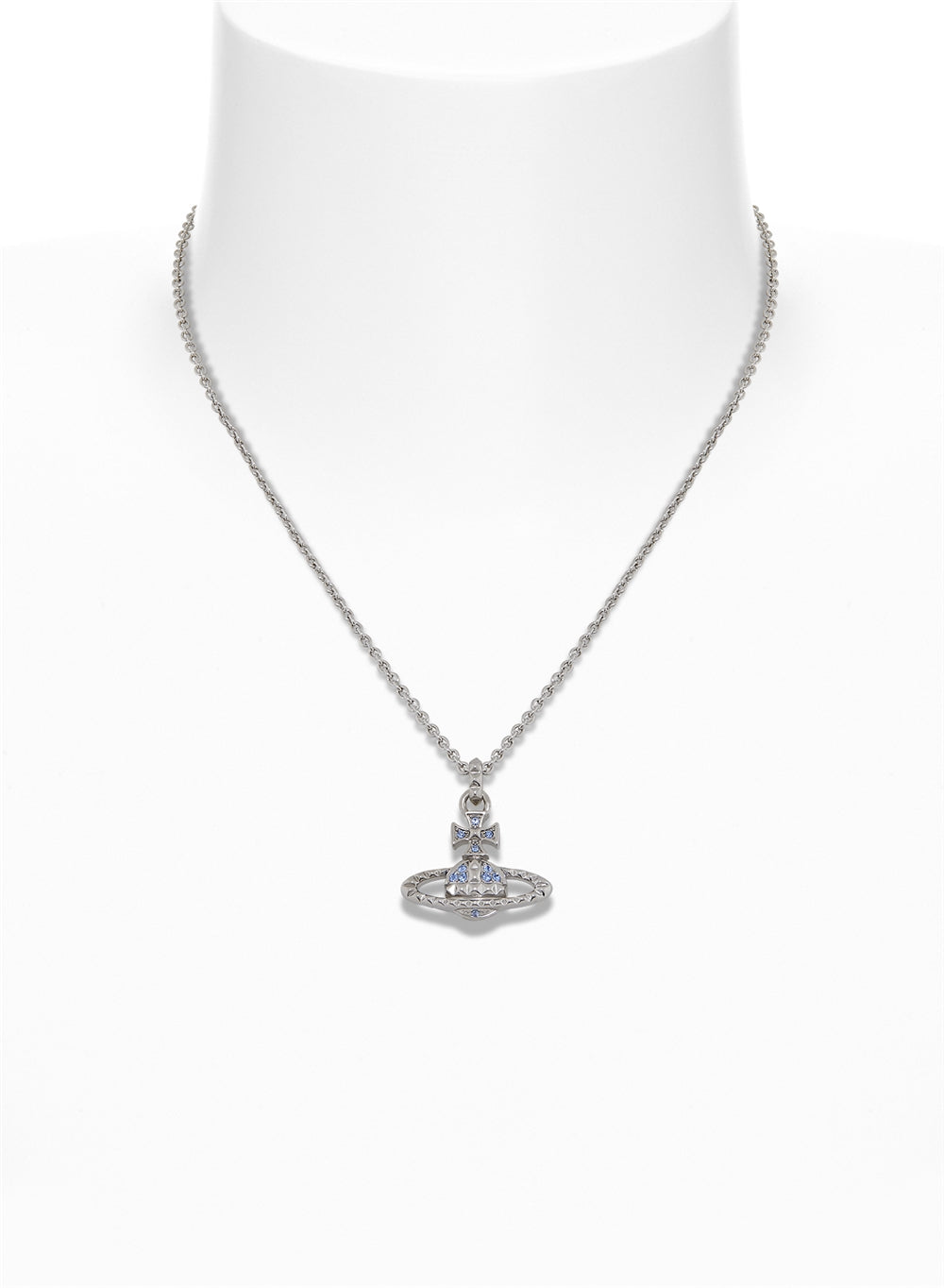 Vivienne Westwood Silver Light Sapphire Mayfair Bas Relief Necklace