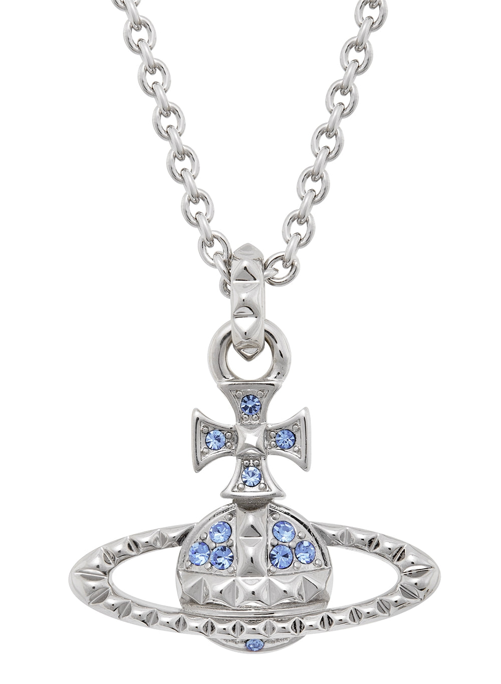 Vivienne Westwood Silver Light Sapphire Mayfair Bas Relief Necklace