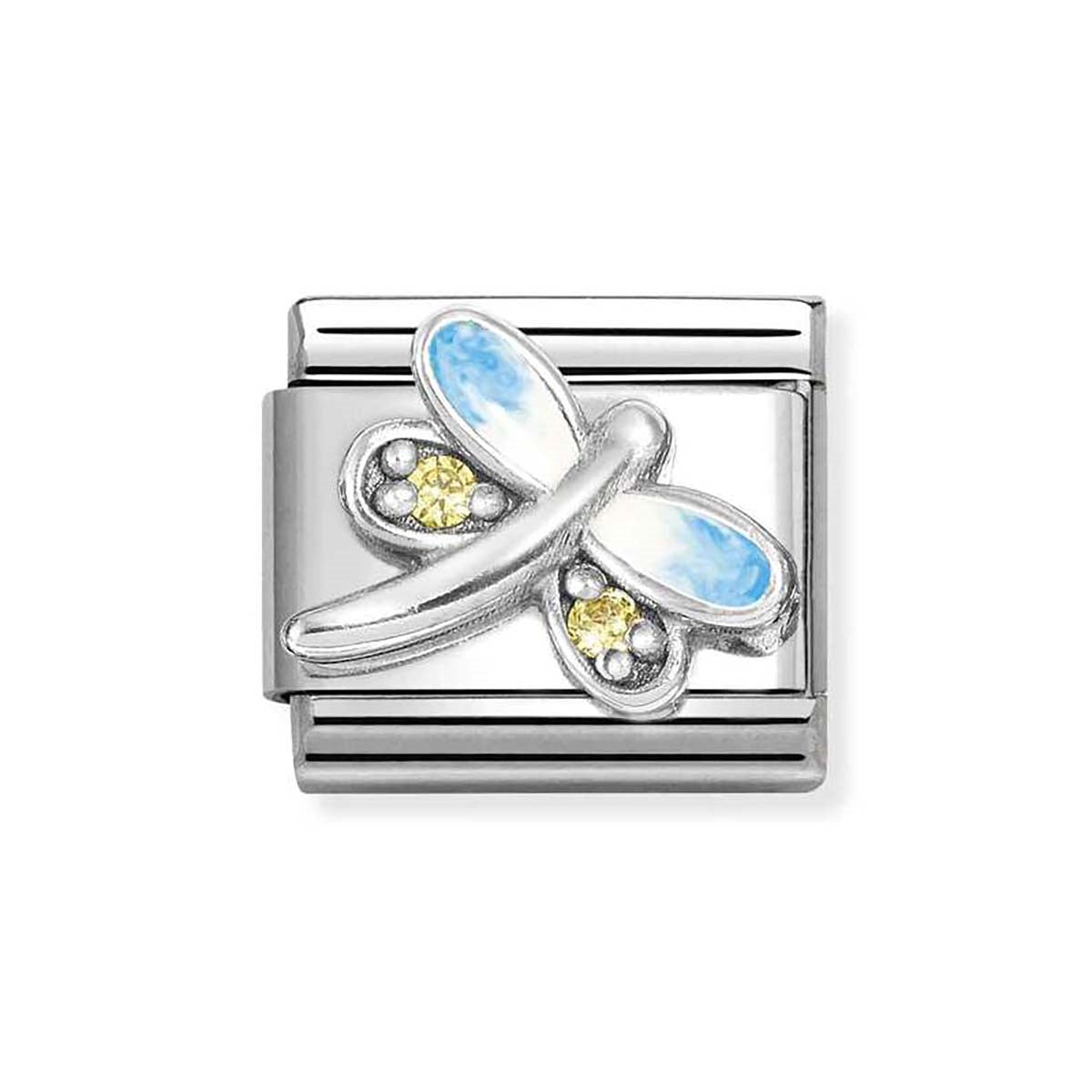 Nomination Dragonfly Light Blue Yellow Charm