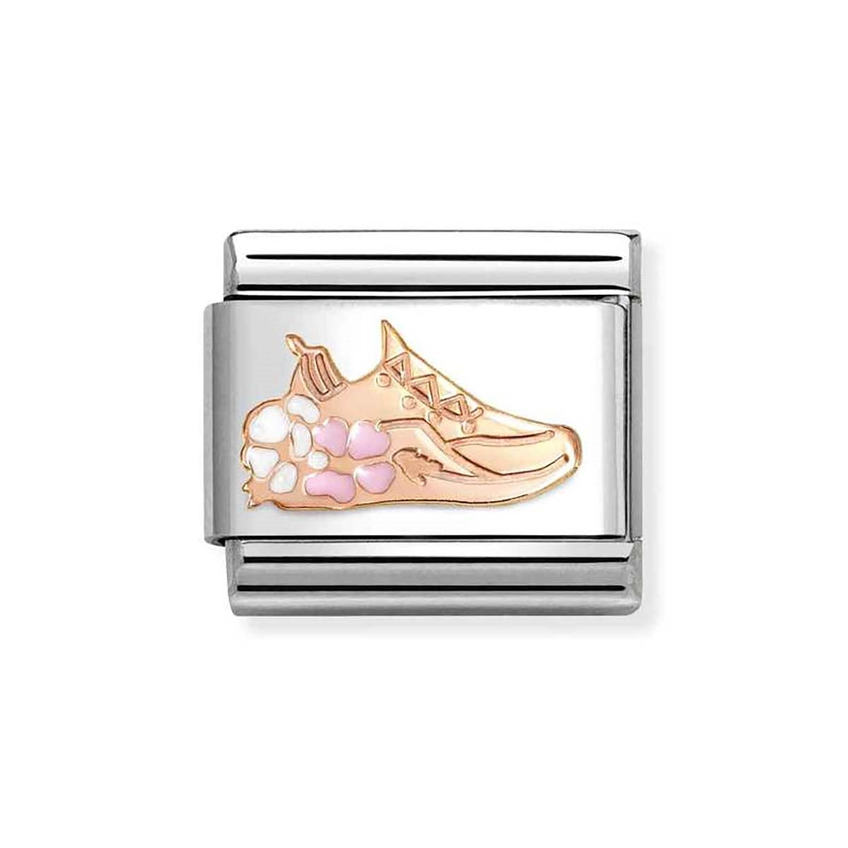 Nomination Rose -Gold Gym Shoe With Flowers Charm