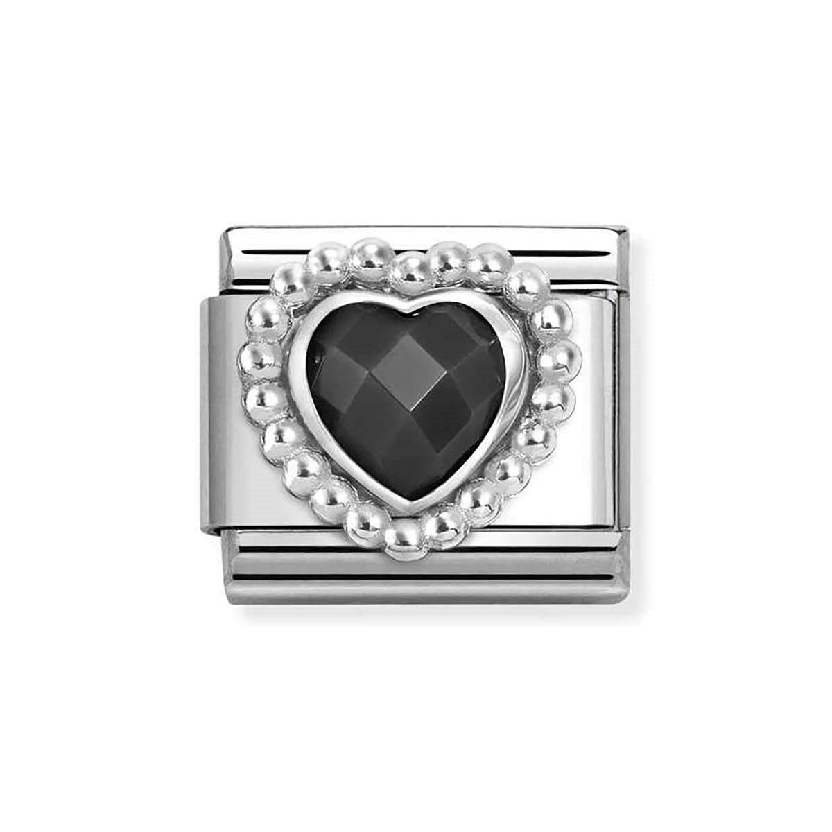 Nomination Black Heart Dots Charm