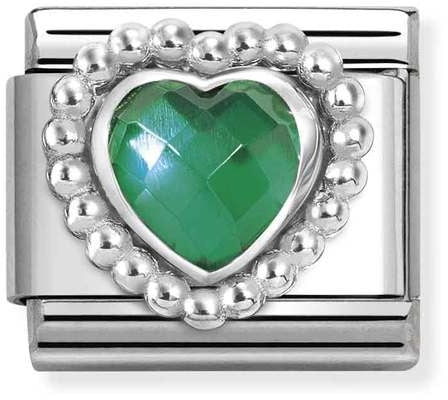Nomination Green Heart Dots Charm