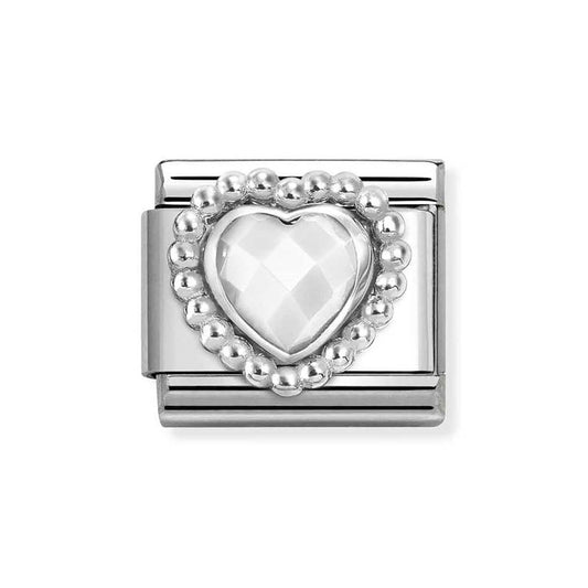 Nomination Opal Heart Dots Charm